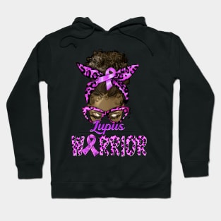 Lupus Warrior Afro Black African Messy Bun Leopard Hoodie